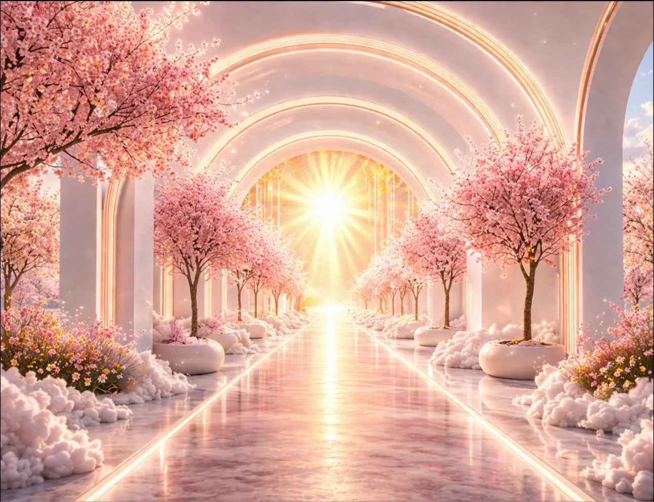 Cherry Blossom photo booth backdrop